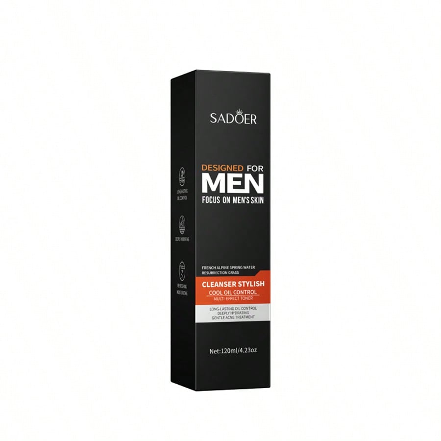 1pc 120ml Oil-Control Moisturizing Toner, Men's Toner, Deep Cleansing, Refines Pores, Fades Acne Mar
