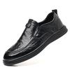 The first layer of cowhide autumn new men's business casual leather shoes high-end leather men's soft-soled single shoes men's shoes shoes