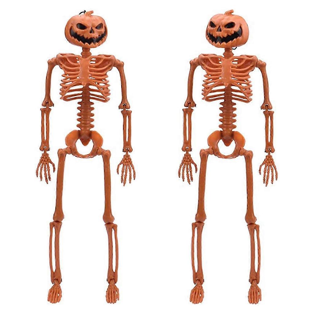 2Pcs Haunted House Prop Full Body with Movable Joints Outdoor Decor Halloween