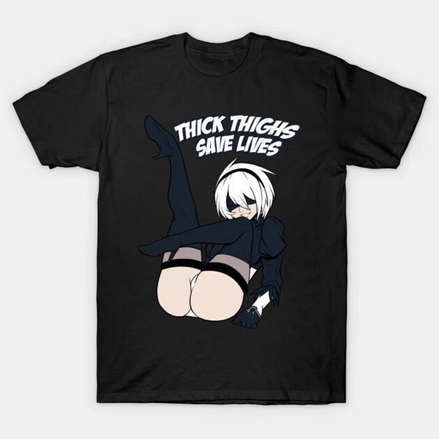 2b Nier Automata Waifu Shirt Anime Nier Automata Waifu Senpai Black T Shirt V7 S