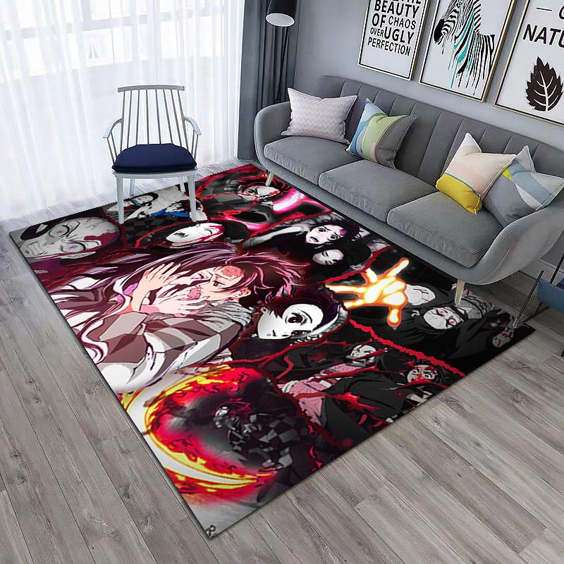 Japanese manga artist Koyoharu Gotouge's Demon Slayer carpet is suitable for living room and bedroom doormats office balcony decorative rugs H9