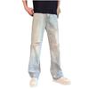 Washed Retro Ripped Jeans Men's Summer Thin Beggar Pants Straight Pants Spring and Autumn Casual Pants Commuter Long Pants