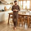 Men's Loose Fit Pajama Set Casual Comfortable Sleepwear for Home Lounging