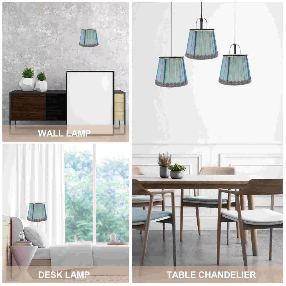 Wear‑resistant Table Lamp Cover E14 Bulb Chandelier Lampshade Safe Cloth Lamp Shade  Household