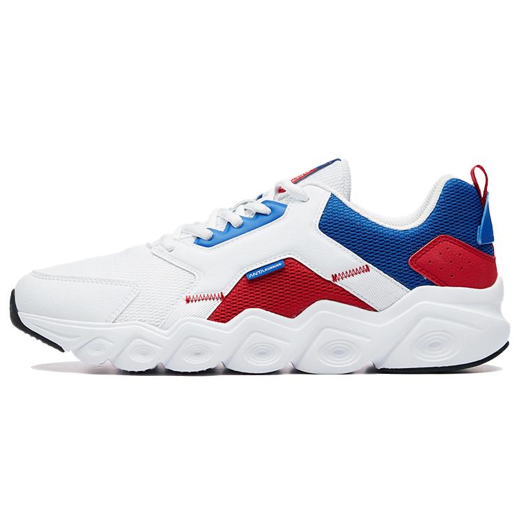 Anta Comfortable Cushioning Slip Resistant Abrasion Resistant Breathable Low top Running Shoes Men's White Blue Red 111935524R-1