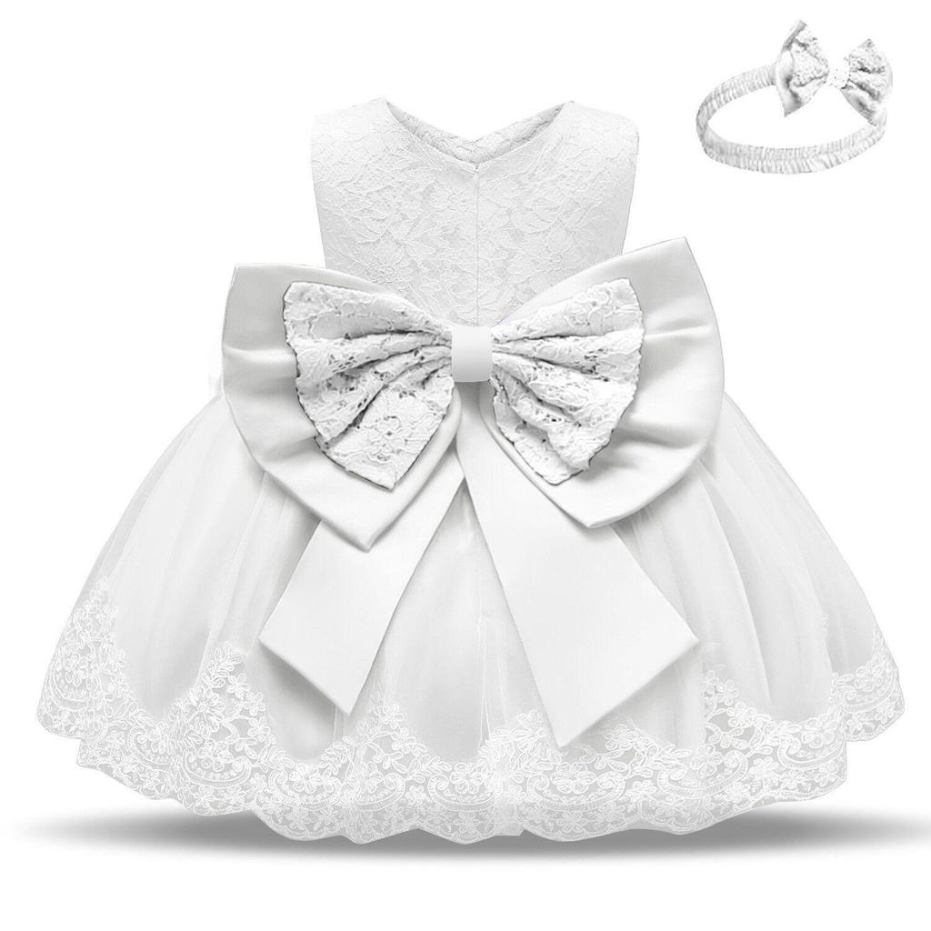 Baby Girls Costume Toddler Kids Wedding and Birthday Party Children Lace Princess Dress