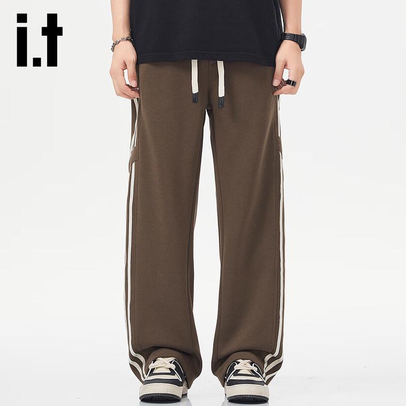 izzue it Men's American Style Striped Straight Leg Sweatpants