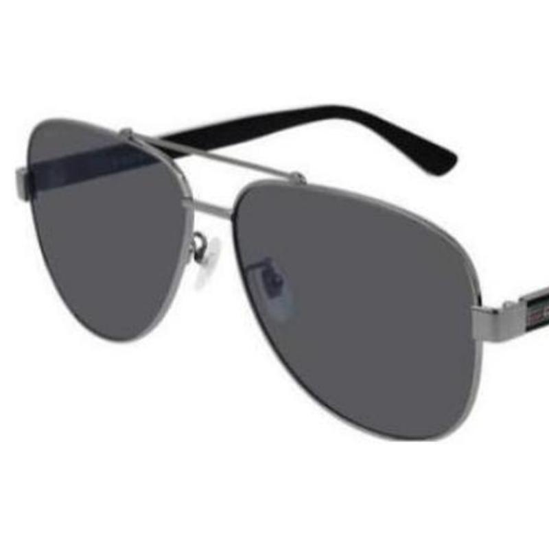 GUCCI Logo Detail Aviator Sunglasses Men's Black