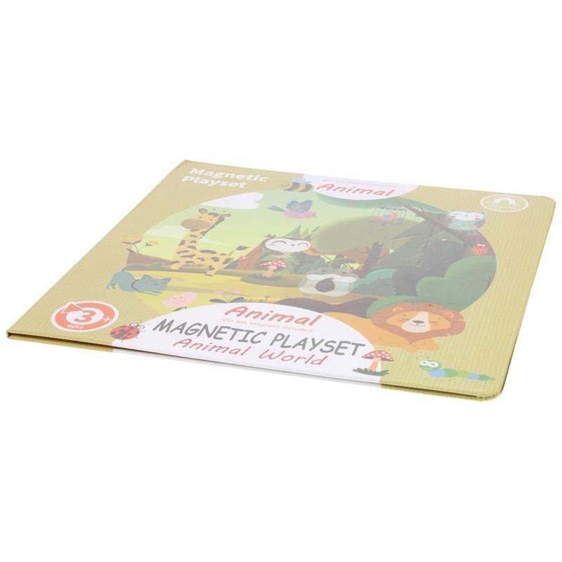 Układanka Magnetyczna Książeczka Puzzle Zwierzęta Zabawka Montessori 51 El