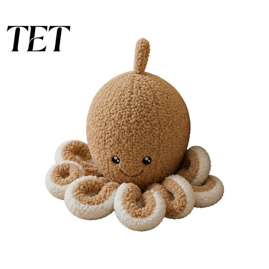 Child Proof Door Stop Plush Octopus Decorative Doorstop, Weighted Fabric Stopper for Home Marine Themed Wedge Office, Ocean Animal Floor Holder