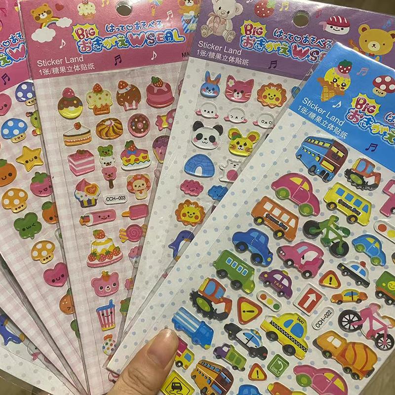 

5 шт. Новые милые 3D Животные Фрукты Пузырь ПВХ Книга Дневник Наклейки Скрапбукинг Мобильный Канцелярские Наклейки