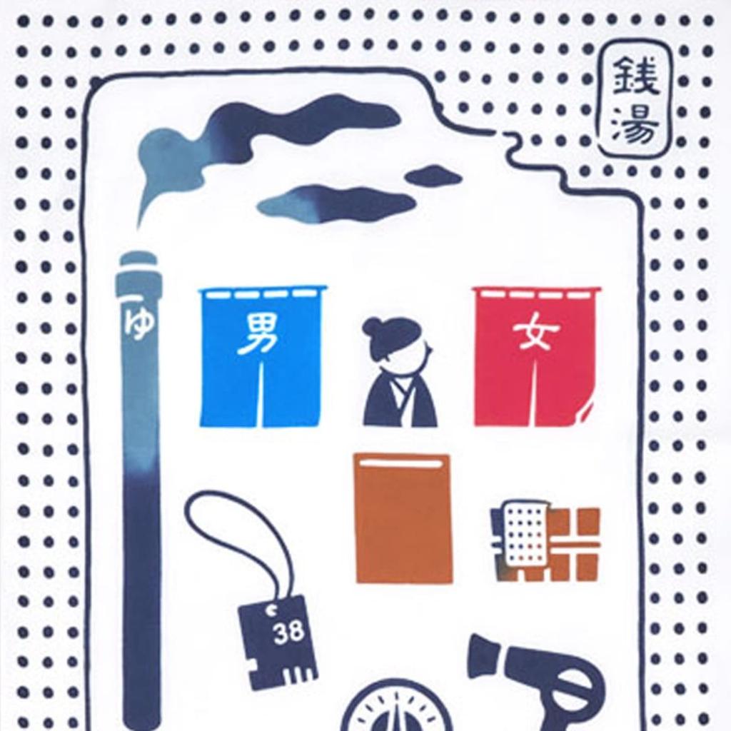 Miyamoto Kenema Tenugui Printed Hand for Public 35cm X 50209 Co., Ltd. (Chinese Towel) Baths, Approx. 90cm,