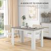 Dining Table For 4 6 People Kitchen Table With Wood Effect For Dining Room Grey