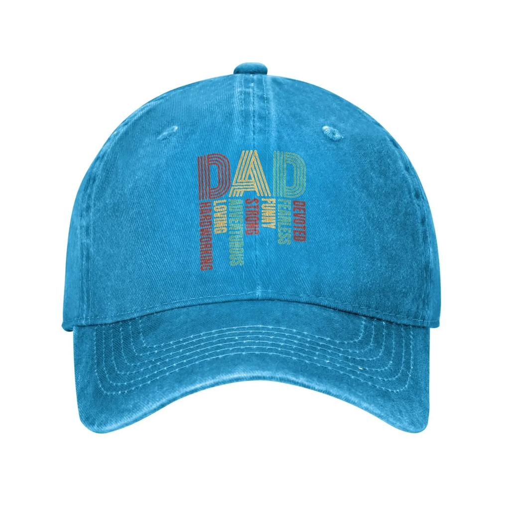 Dad Father's Day Baseball Caps Retro Distressed Washed Best Dad Ever Snapback Hat Unisex Activities Unstructured Soft Caps