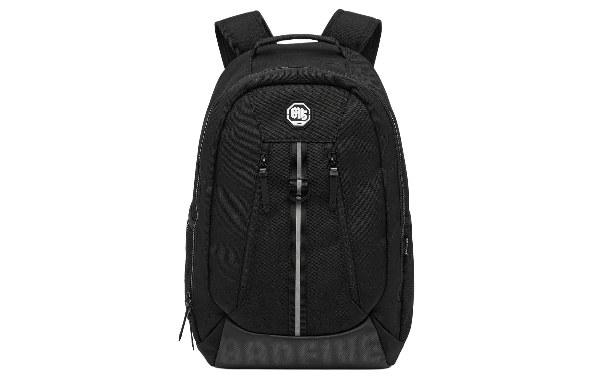 Li Ning Badfive Polyester Sports Backpack Unisex Black ABSU091-1
