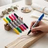6Pcs Assorted Color Permanent Markers Fine Tip Waterproof Markers Pens for Students Highlighting and School Art Projects