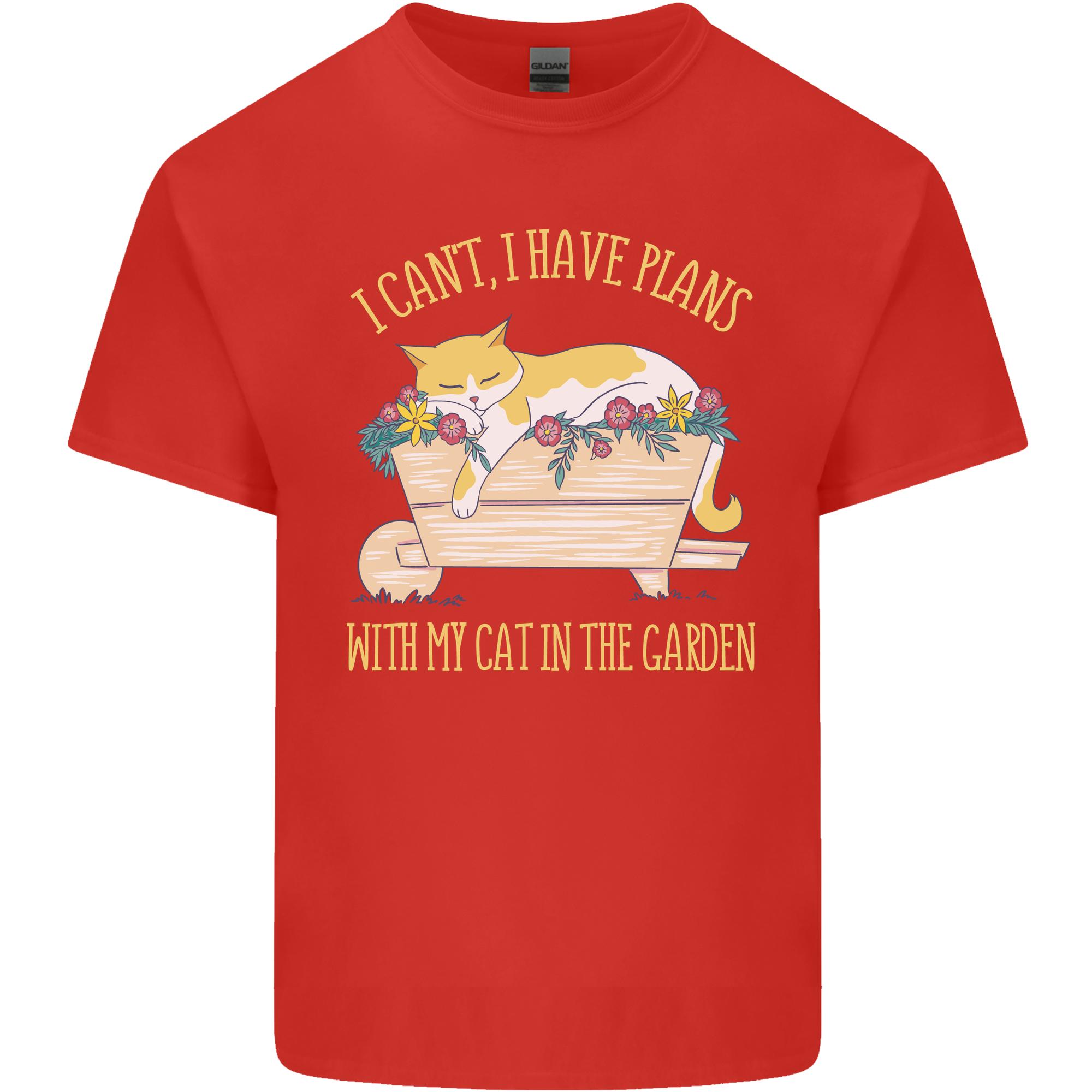 I Have Plans With My Cat in the Garden Gardening Unisexs Light Cotton TShirt S