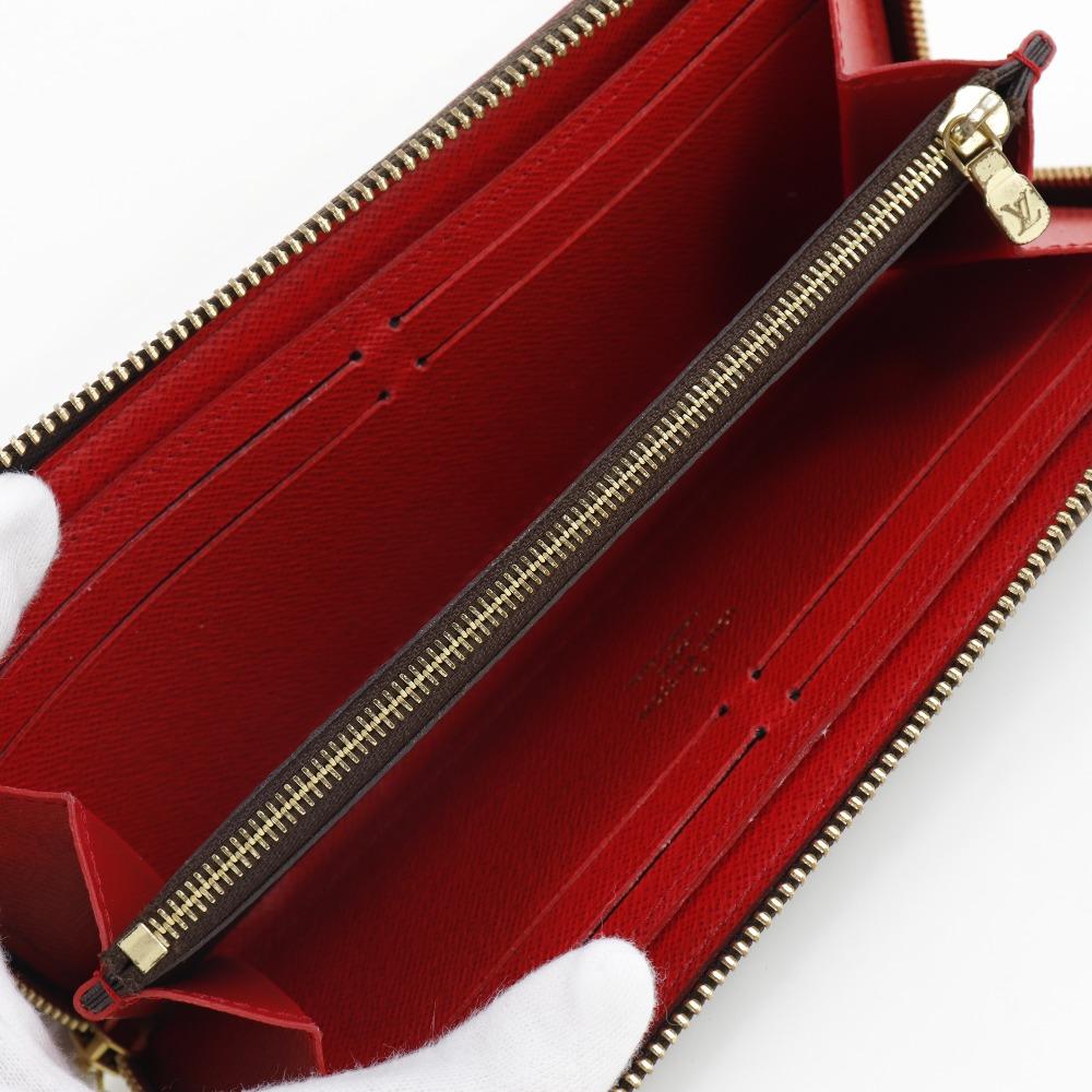 LOUIS VUITTON Portefeiulle Clement Purse M62940 Flower charm Brown Monogram canvas Women Used