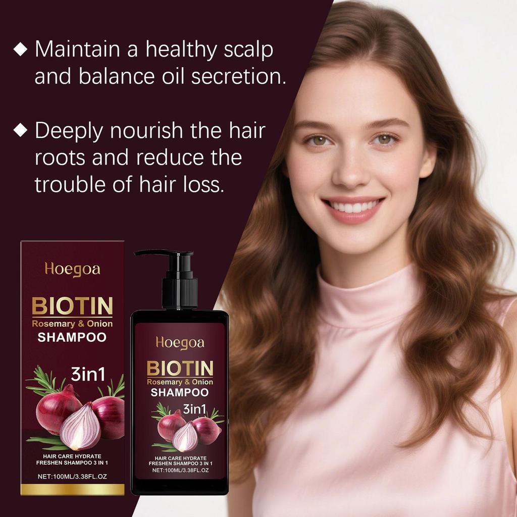 Rote Zwiebel Rosmarin Shampoo Gegen Haarausfall Reparatur Beschädigtes Frizz Tiefenreinigung Ölkontrolle Verdickung Haare Haarwachstum Shampoo