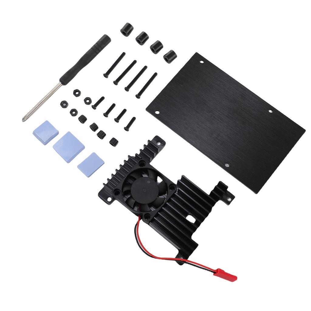 Gehäuse für Entwicklungsboard passend für Orange Pi 3B Gehäuse aus Aluminiumlegierung mit passivem Kühlventilator