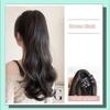 Synthetic Long Straight Claw Clip On Ponytail Hair Extensions 50cm Heat Resistant Pony Tail Hair Piece For Women Daily Party