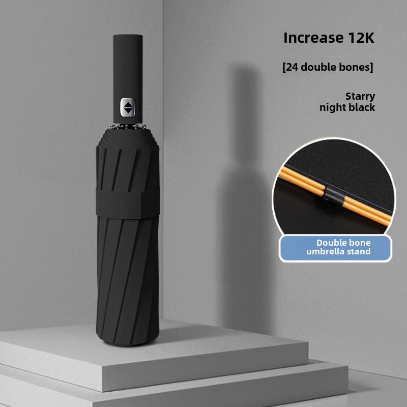 24-Rib Automatic Folding Women's UV Protection Sunshade Umbrella