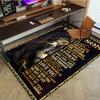 1pc. Inspirational Lion Art Rug for Home Decor Office Carpet Chair Cover Outdoor Gift - Motivational Poster with Encouraging Quotes for Son from Mom