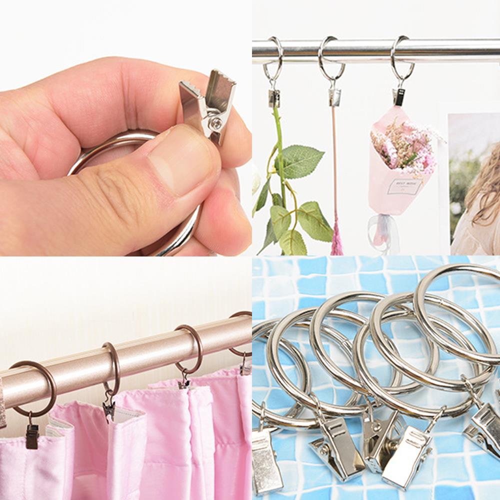 Metal Curtain Clips With Hook Window Curtains Hanging Clamps Accessories Home Bedroom Photo Clothes Clip Rings Buckles