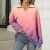 Women's Summer Fashion Casual  Printed V-Neck Long Sleeve Shirt Top