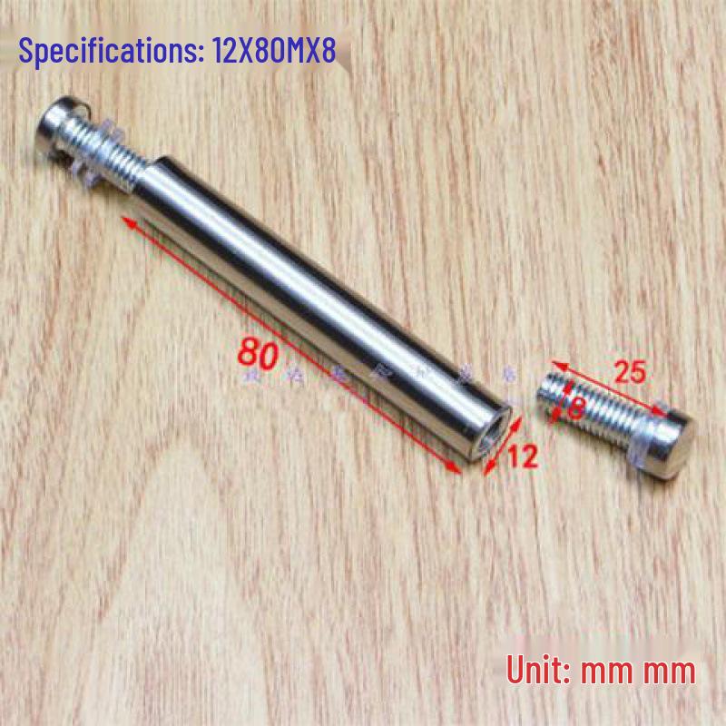 Stainless Steel Double-Head Advertising Glass & Acrylic Support Screws