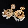 Inlaid Diamond Hollow Flower Earrings Retro French Court Style Earrings With Various Medieval Design Advanced Earrings