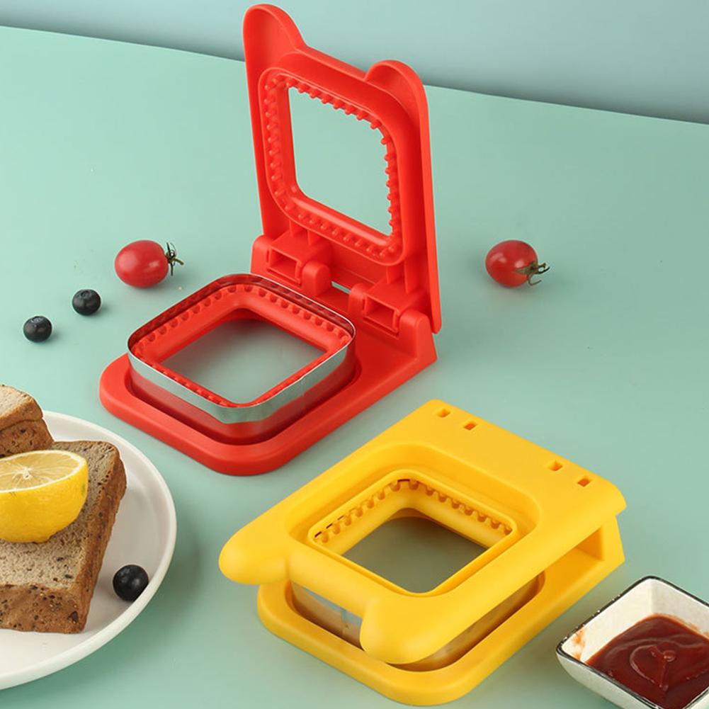 Square Uncrustables Sandwich Maker Cut and Seal Stainless Steel Crustless Bread Sandwich Sealer Remove Bread Crust Easy To Use