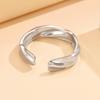 European and American Fashion Adjustable Stainless Steel Twisted Open Ring for Women - Simple Irregular Titanium Band Jewelry