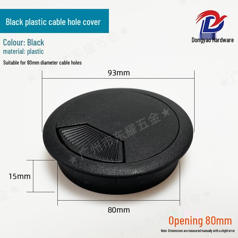 Computer Office Desk Grommet Cover - Round Plastic Wire Box