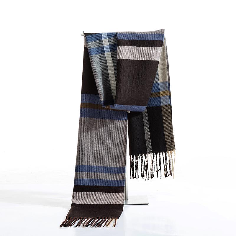 Plaid Long Scarf Winter Warm Cashmere Women Pashmina Foulard Bandana Scarves Female Luxury Hijab Tassel Shawl Wraps  New