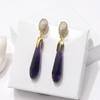 Musla Design Vintage Blue Green Purple Crystal Icicle Long Tassel Water Drop Earrings For Women Gifts High Quality Fine Jewelry