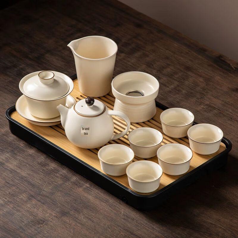 Qiuqiao Beige Ru Kiln Kung Fu Tea Set