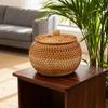 Storage Box Woven Storage Basket Brown Multi-functional Vietnamese Autumn Vine 15*15*12cm 1piece Convenient Portable