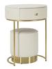Hoher Nachttisch mit Hocker Sharon Cm Ø 52X70 - Ø 36X39