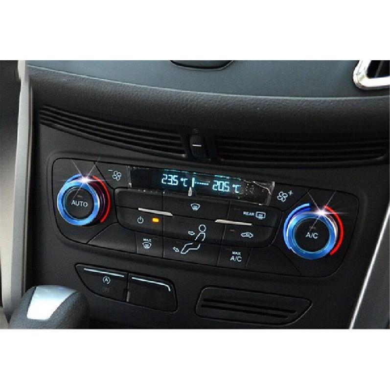 Aluminum Blue 2017- Cover Trim Middle Console Ac Knob For Ford Escape Kuga