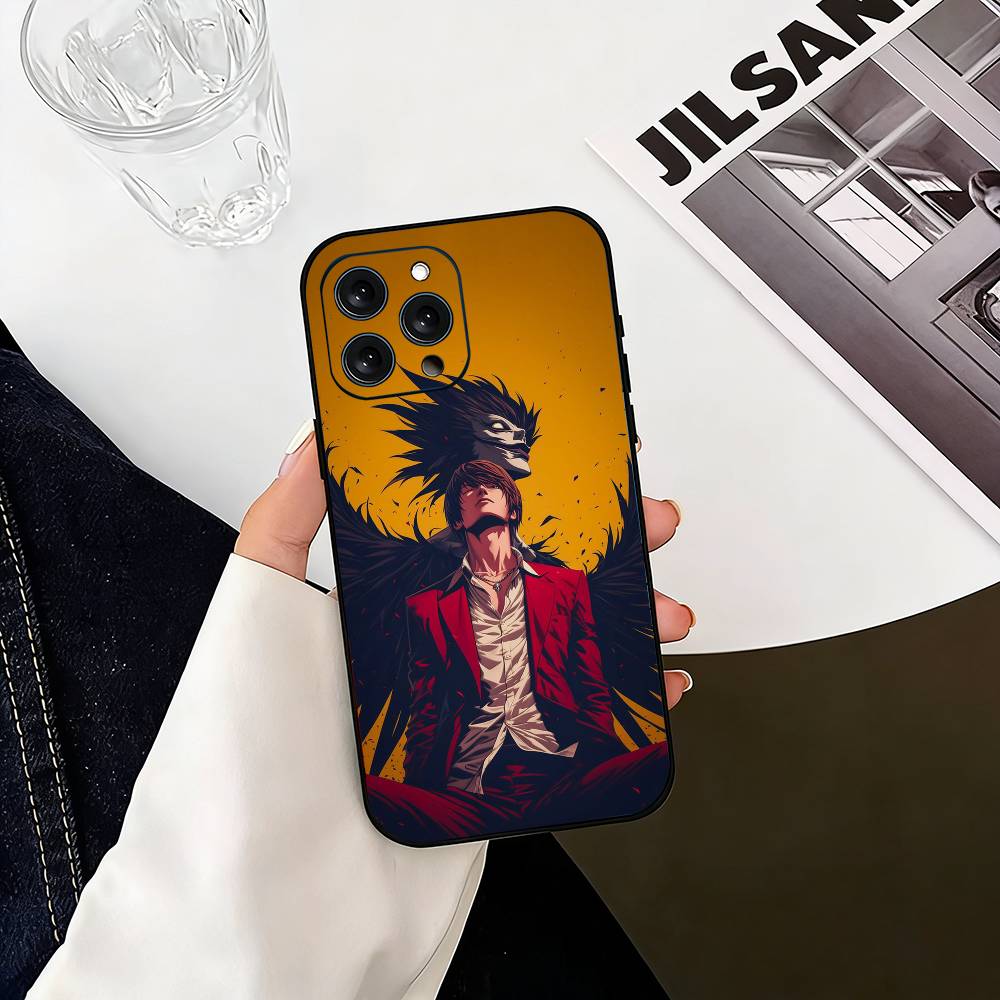 

Тетрадь Смерти Кира Ягами Темное Аниме Чехол Для Телефона Для iPhone 17, 16,15,14,13,12,11 Plus,Pro Max, Другие Мягкий Черный Чехол iPhone15promax