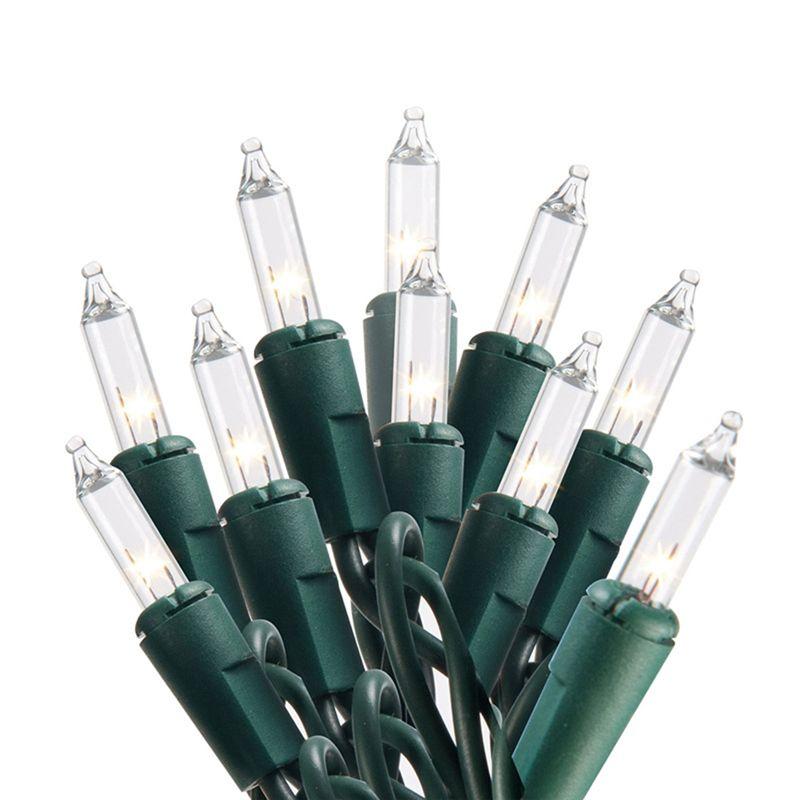 

AEE2-Clear Christmas Tree Lights With Green Wire Warm White Lights IP44 Waterproof Outdoor Christmas Tree Lights US Plug