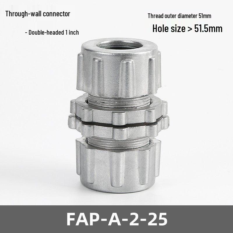 

1-inch Double-Head Nut Dust Pulse Valve Wall Connector