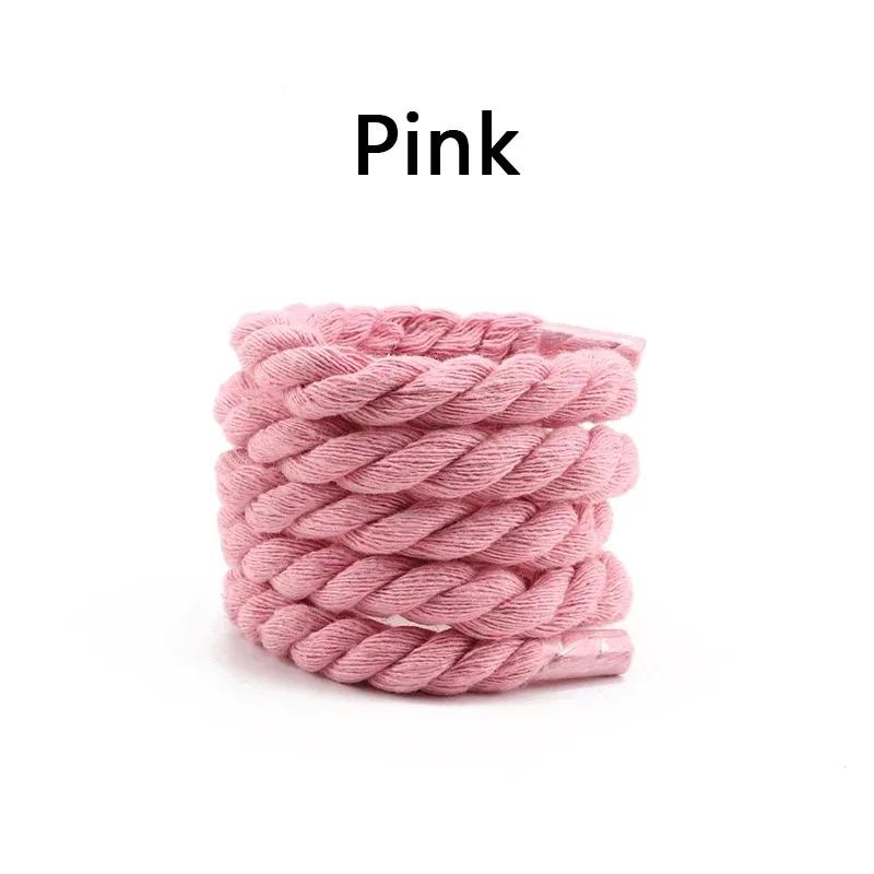1 Pair Cotton Shoe Laces for Sneakers Quality Round Shoelaces Colorful Fashion Canvas Shoes Lace Accessories Unisex