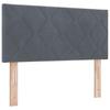 Box Spring Bed with Mattress Dark Gray 90 x 190 cm Velvet