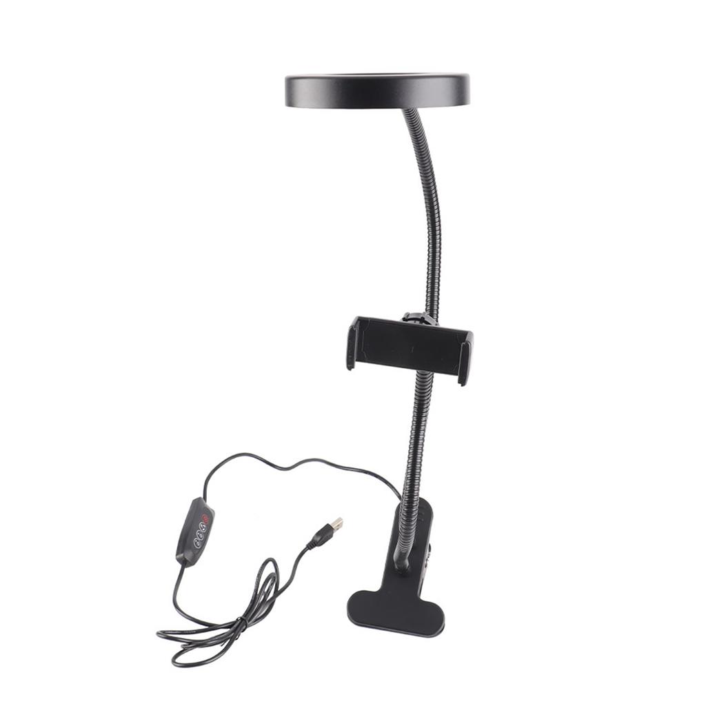 Regulowana lampka biurkowa do tatuażu Elastyczna do makijażu Microblading Klips LED Ring Light