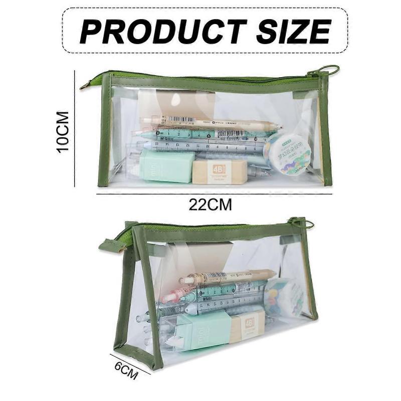 4 PCS Pencil Clear Case, Multifonction Organizer Bag Transparent Travel Cosmetic Bag, Multi-Purpose Office College School Gift