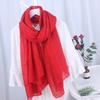 Korean Version of Japanese Spring and Autumn Plaid Scarf for Women Cotton Linen Winter British Classic Scarf Gray Korean Version Versatile Student