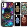 Krajews Magic Buddha Colored Hamsa Phone Case Cover For iPhone 17 Air 16 15 14 Plus 11 12 Pro Max Coque Fundas