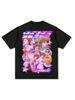 Camiseta de Manga Corta Estampada de Algodón Pesado Hip Hop Retro Americano Ice Spice 2025 Moda Todo Con Escote Pequeño